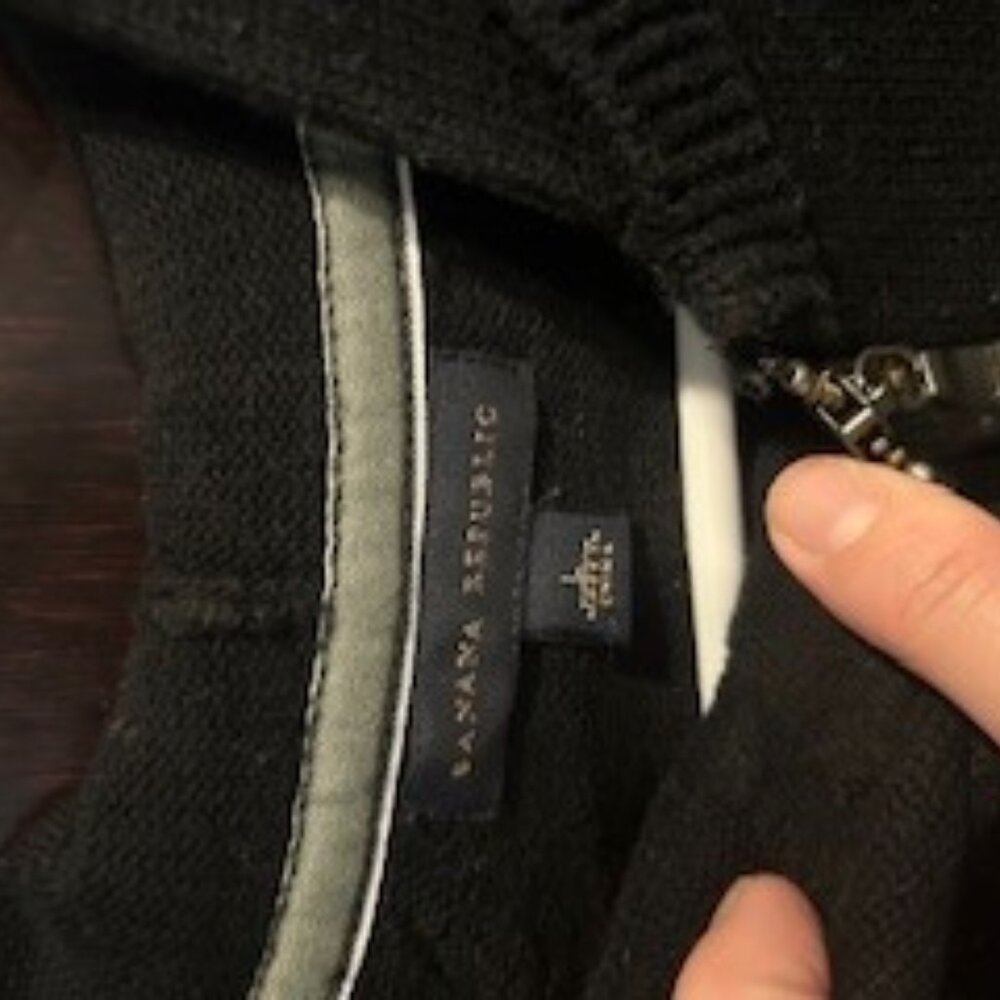 black zip up hoodie